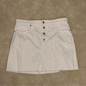 Madewell White Denim Skirt